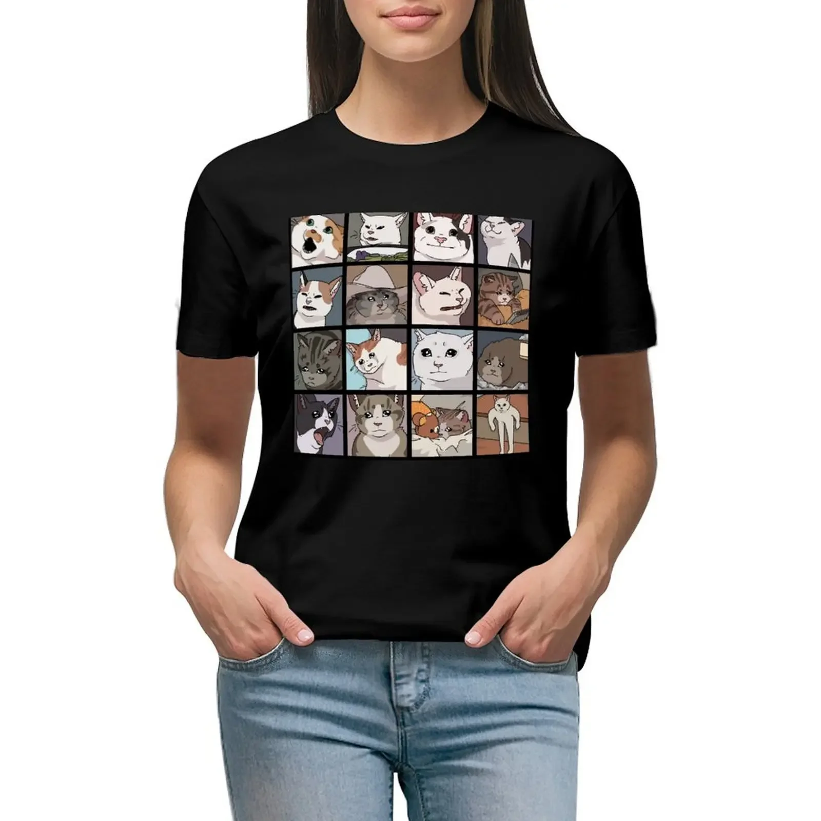 Meme Cats 2.0 T-Shirt plain cute clothes Female clothing hippie clothes plus size t shirts for Women loose fit
Meme Cats 2.0 T-Shirt plain cute clothes Female clothing hippie clothes plus size t shirts for Women loose fit