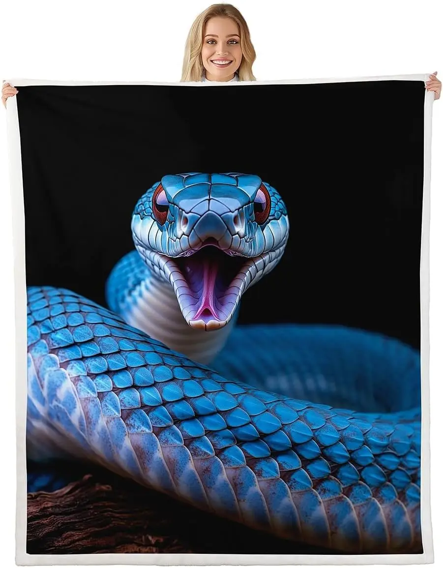 3D Snake Bedding Sets, Reptile Sherpa Fleece Blanket Throw Blanket, Wild Blue Snake Print Soft Blanket Warm Cozy Plush Blanket,
3D Snake Bedding Sets, Reptile Sherpa Fleece Blanket Throw Blanket, Wild Blue Snake Print Soft Blanket Warm Cozy Plush Blanket,