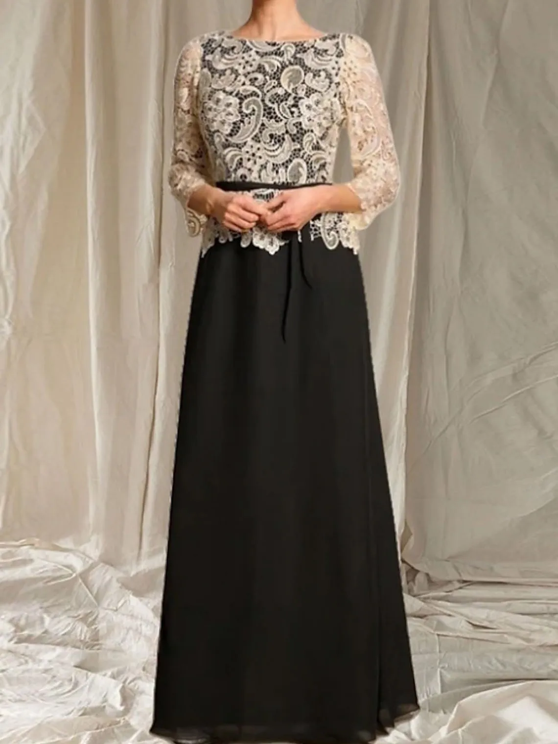 Elegant A-Line Chiffon Dress Jewel Neck Floor Length 3/4 Sleeve Sash Ribbon Mother of Bride Gown 2025 free customized
Elegant A-Line Chiffon Dress Jewel Neck Floor Length 3/4 Sleeve Sash Ribbon Mother of Bride Gown 2025 free customized