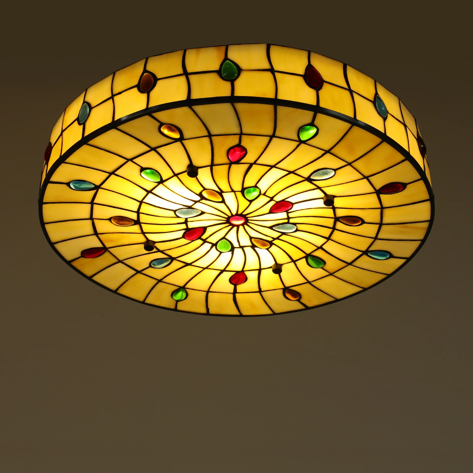 3 Light Ceiling Lamp 18inch Vintage LED Tiffany Ceiling Light Stained Glass Handmade Retro Flush Fixture for Bedroom Hallwa
3 Light Ceiling Lamp 18inch Vintage LED Tiffany Ceiling Light Stained Glass Handmade Retro Flush Fixture for Bedroom Hallwa