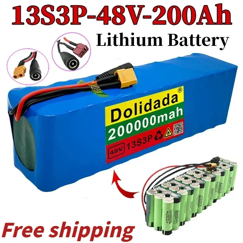 НОВЫЙ 48V200ah 13S3P 48V литий-ионный аккумулятор 200Ah, для электрического велосипедного скутера 54,6V, с усиленными BMS
НОВЫЙ 48V200ah 13S3P 48V литий-ионный аккумулятор 200Ah, для электрического велосипедного скутера 54,6V, с усиленными BMS