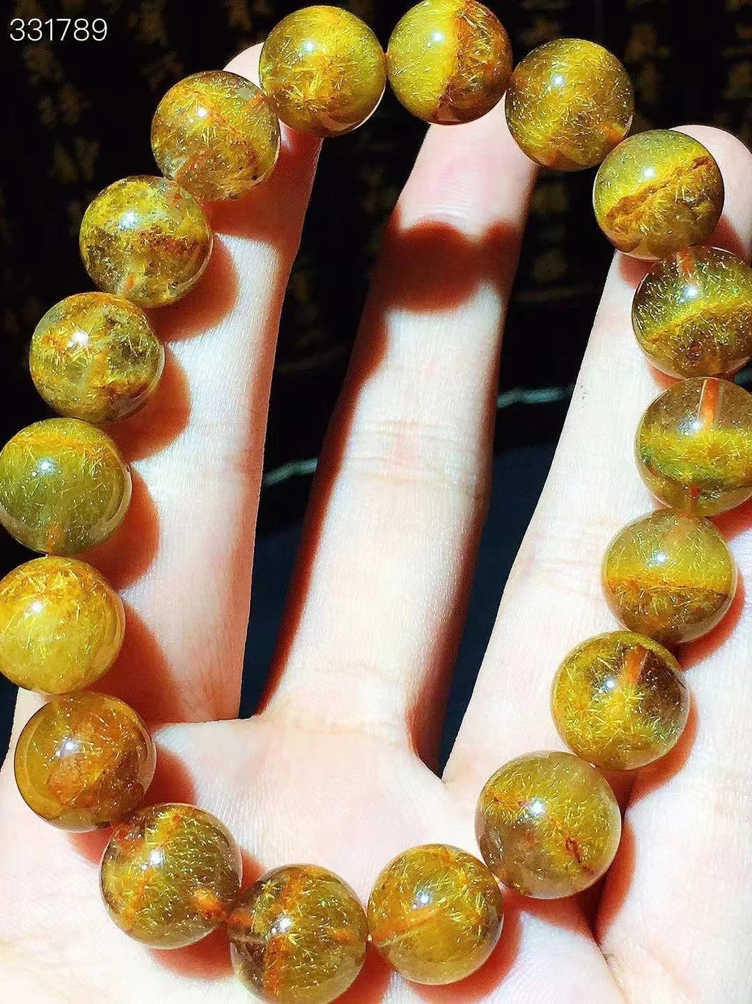 Natural Gold Rutilated Quartz Flower Round Beads Bracelet 11.5mm For Women Men Fashion Wealthy Stone Genuine AAAAAA
Natural Gold Rutilated Quartz Flower Round Beads Bracelet 11.5mm For Women Men Fashion Wealthy Stone Genuine AAAAAA