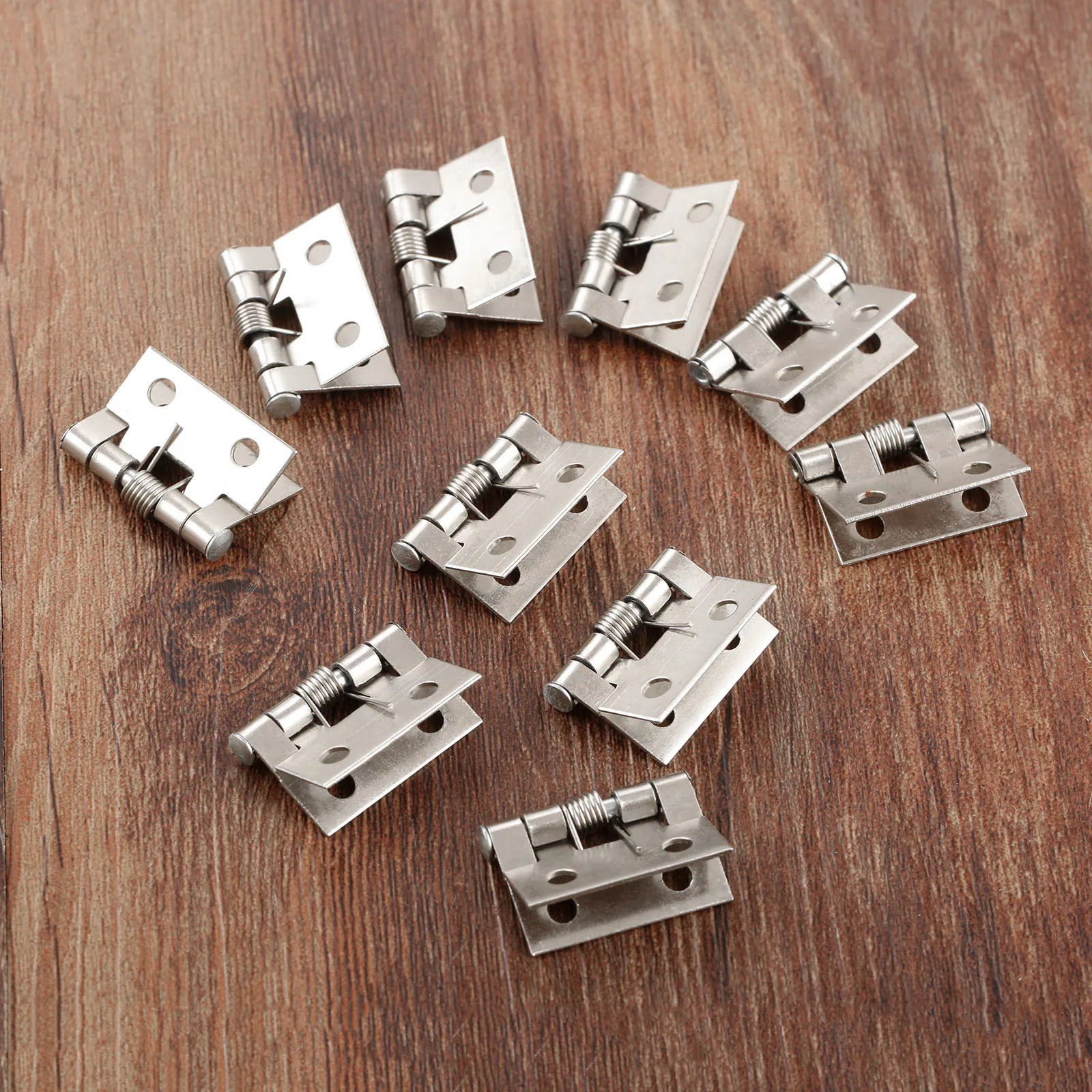 10pcs/kit Spring Hinges Stainless Steel Butt Hinge w/screws Silver 4 Holes Cabinet Drawer Door Jewelry Wood Box Decor 26*31MM
10pcs/kit Spring Hinges Stainless Steel Butt Hinge w/screws Silver 4 Holes Cabinet Drawer Door Jewelry Wood Box Decor 26*31MM