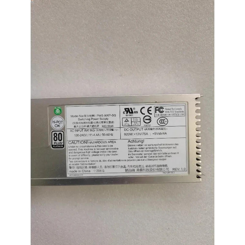 Supermicro PWS-920P-SQ PWS-920-1R 920W Server Redundant Power Module
Supermicro PWS-920P-SQ PWS-920-1R 920W Server Redundant Power Module