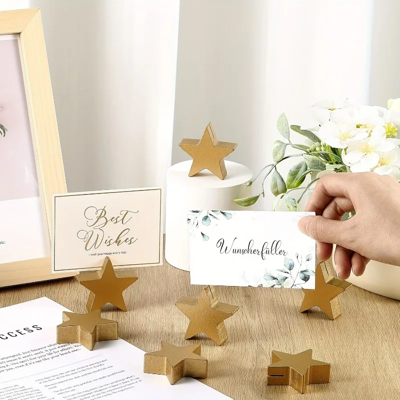 24pcs Star-Shaped Wooden Photo Clips - Elegant Desktop Decorations for Business Cards, Photos, Birthdays, Weddings, And Family U
24pcs Star-Shaped Wooden Photo Clips - Elegant Desktop Decorations for Business Cards, Photos, Birthdays, Weddings, And Family U