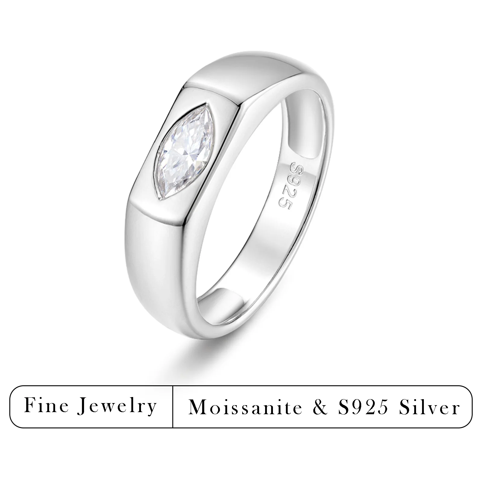 0.4CTW Marquise Cut Moissanite Ring 925 Sterling Silver Unisex Solitaire Band Bridal Wedding Fine Jewelry Gift
0.4CTW Marquise Cut Moissanite Ring 925 Sterling Silver Unisex Solitaire Band Bridal Wedding Fine Jewelry Gift