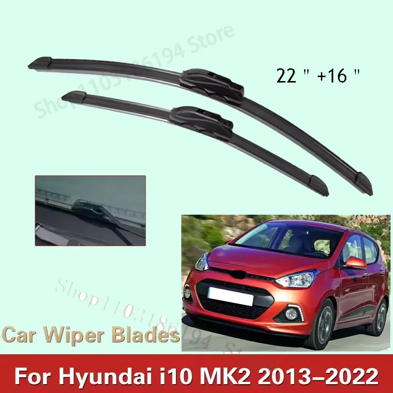 Car LHD Wiper Front Wiper Blades Set For Hyundai i10 MK2 2013 - 2022 Windshield Windscreen Window Rain Brushes 22"+16"
Car LHD Wiper Front Wiper Blades Set For Hyundai i10 MK2 2013 - 2022 Windshield Windscreen Window Rain Brushes 22"+16"