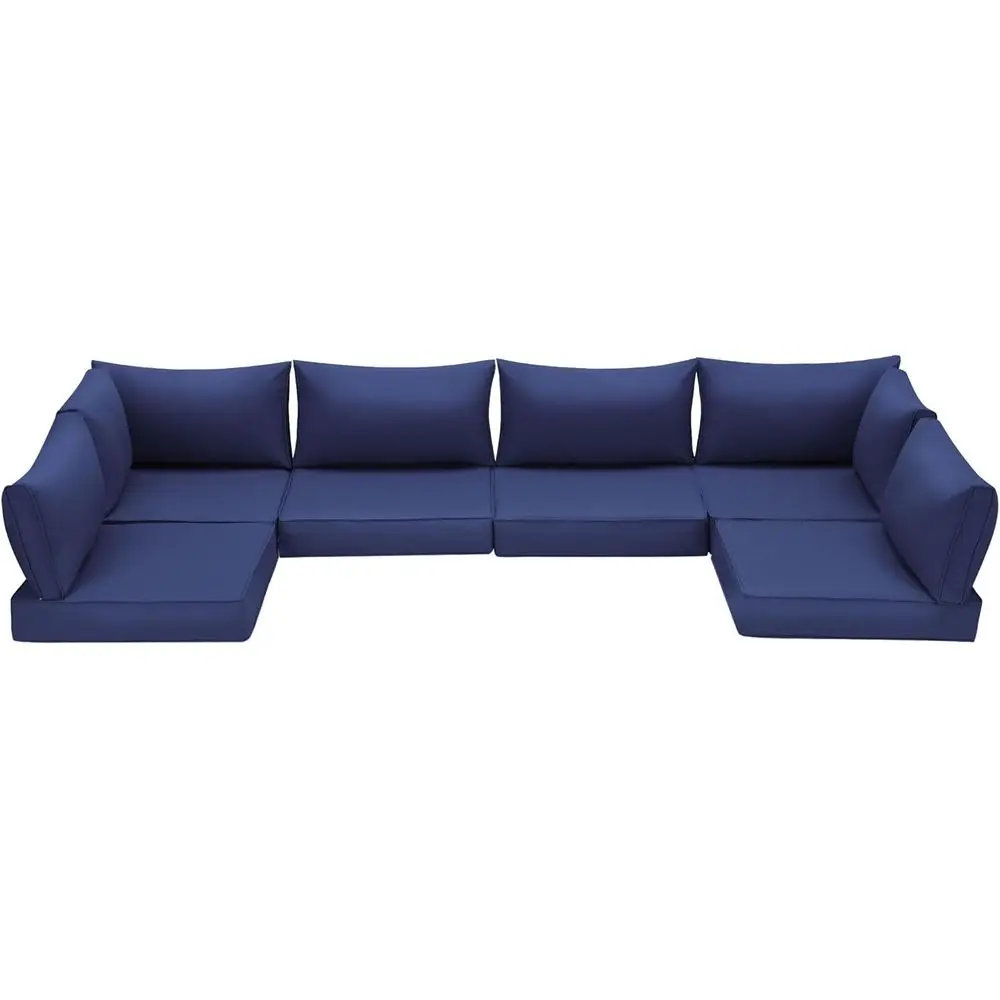 14-Piece Navy Blue Outdoor Sectional Sofa Cushion Set with Water-Repellent Fabric
14-Piece Navy Blue Outdoor Sectional Sofa Cushion Set with Water-Repellent Fabric