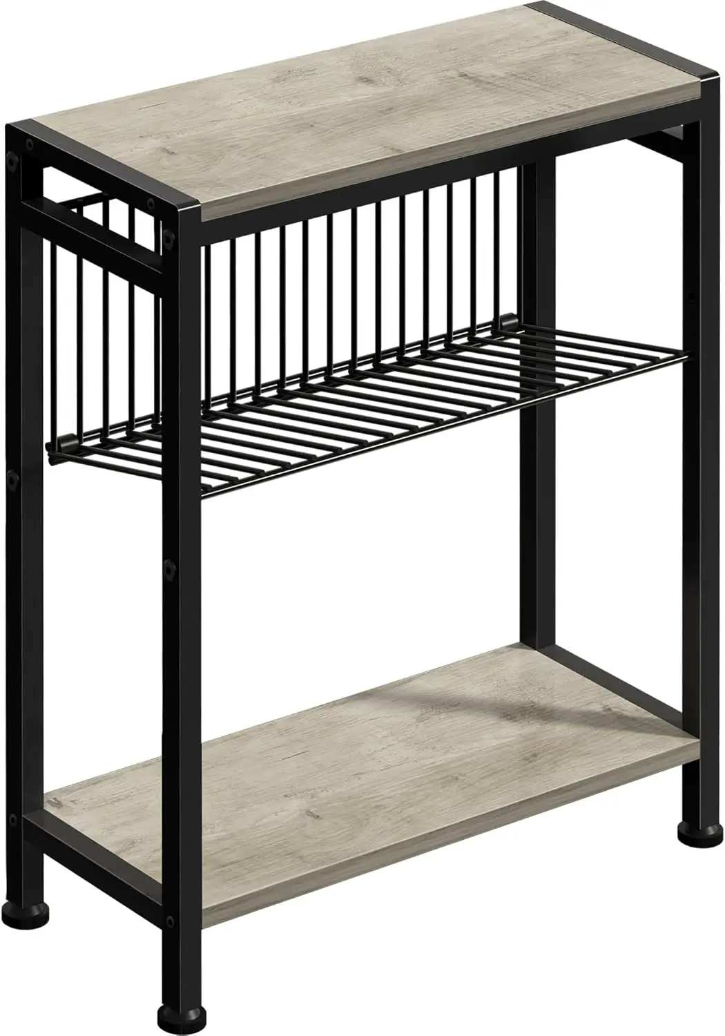 Small Side Table for Small Space, 3-Tier Narrow End Table with Magazine Holder, Slim Nightstand, Skinny Snack Couch Table in
Small Side Table for Small Space, 3-Tier Narrow End Table with Magazine Holder, Slim Nightstand, Skinny Snack Couch Table in