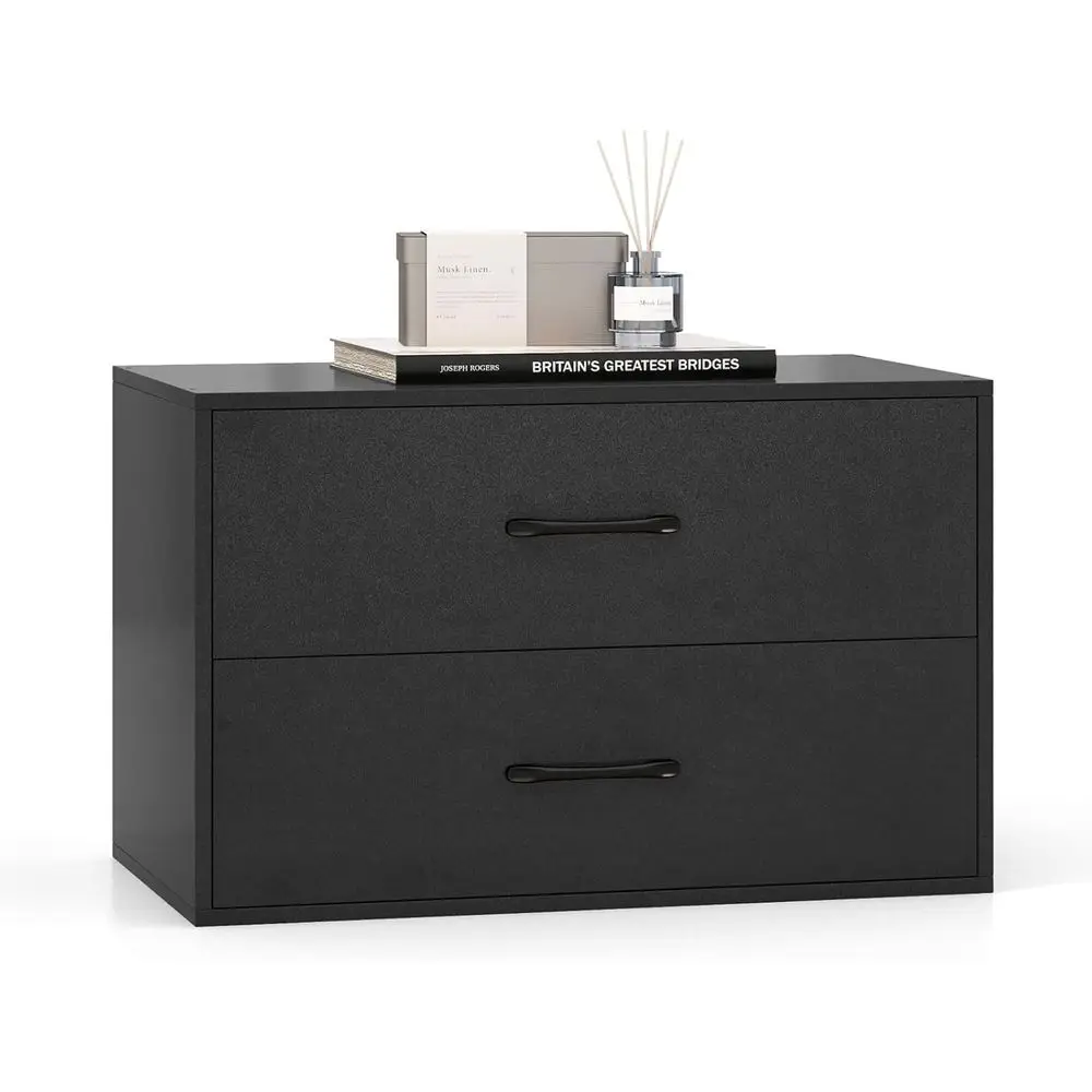 Stackable 2-Drawer Cabinet with Metal Handle, Horizontal Storage Unit with Anti-Toppling Kit, Ideal for Living Room or Office in
Stackable 2-Drawer Cabinet with Metal Handle, Horizontal Storage Unit with Anti-Toppling Kit, Ideal for Living Room or Office in