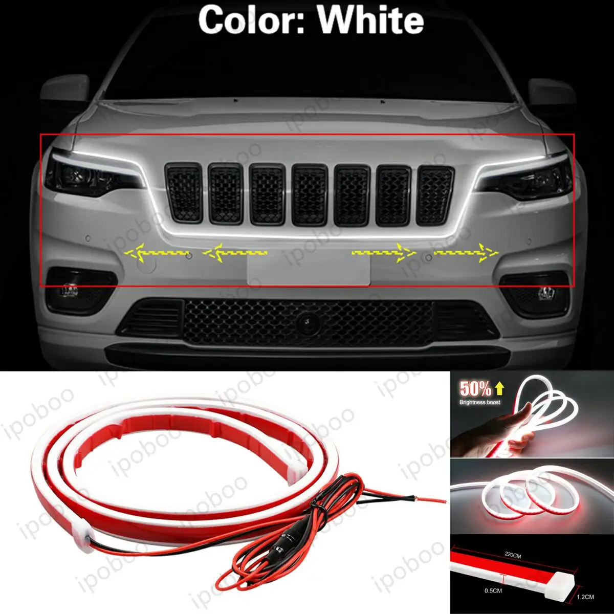 86" LED Hood Light Strip For Jeep Cherokee 1997-2021 Flexible Dynamic Scan Start Up Hoodbeam Kit Engine Cover Decoration Light
86" LED Hood Light Strip For Jeep Cherokee 1997-2021 Flexible Dynamic Scan Start Up Hoodbeam Kit Engine Cover Decoration Light