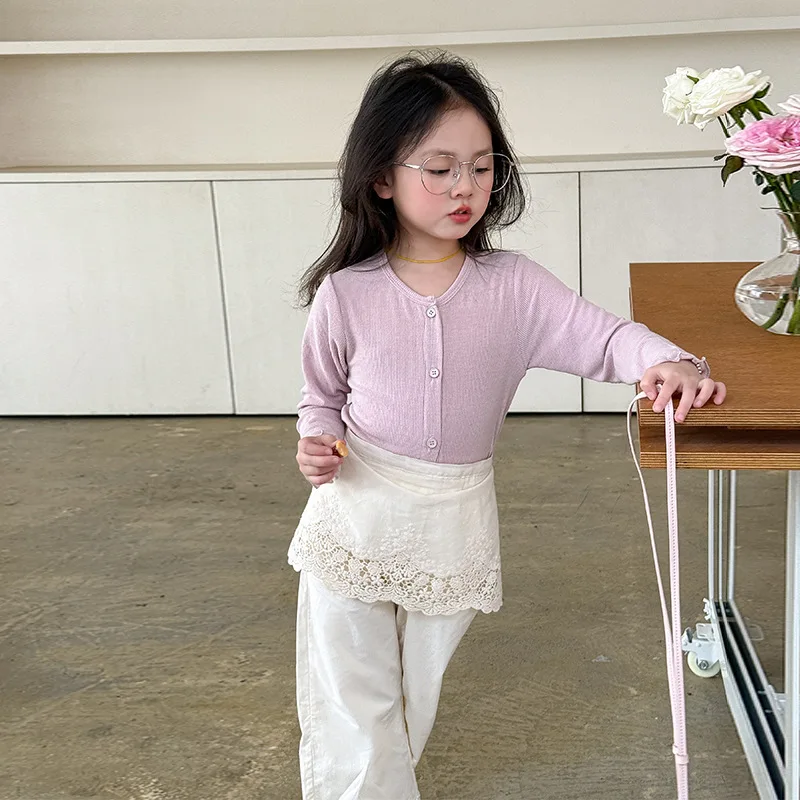 Girls Coat 2025 Summer New Childrens Clothes Korean Style Baby Girl Fashion Solid Color Lace Cardigan Casual Simple Daily
Girls Coat 2025 Summer New Childrens Clothes Korean Style Baby Girl Fashion Solid Color Lace Cardigan Casual Simple Daily