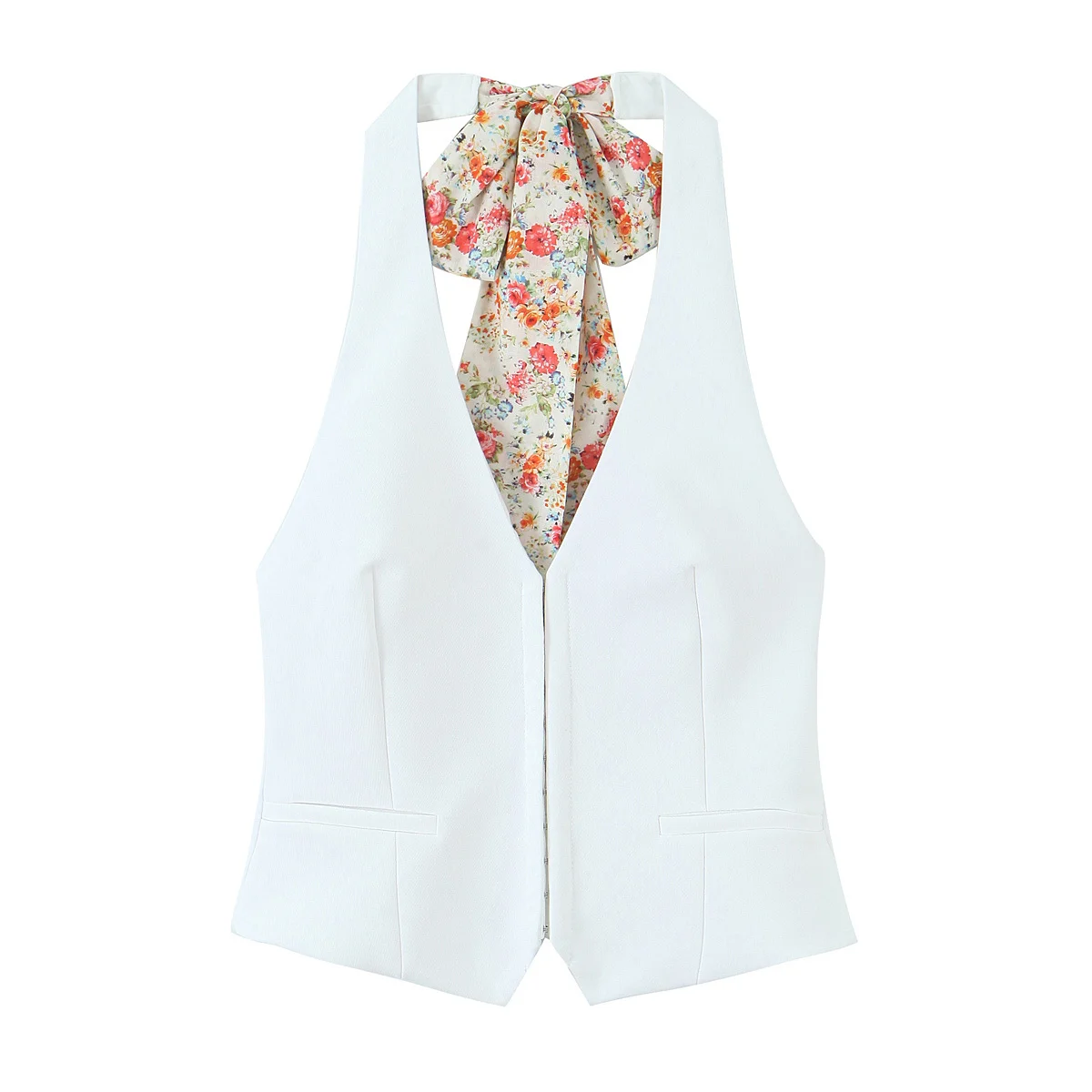 Casual Printed Scarf Lace Up Decoration Hanging Neck Collar Tank Top Chic Women Halter Single Breasted Vest Summer Holiday
Casual Printed Scarf Lace Up Decoration Hanging Neck Collar Tank Top Chic Women Halter Single Breasted Vest Summer Holiday