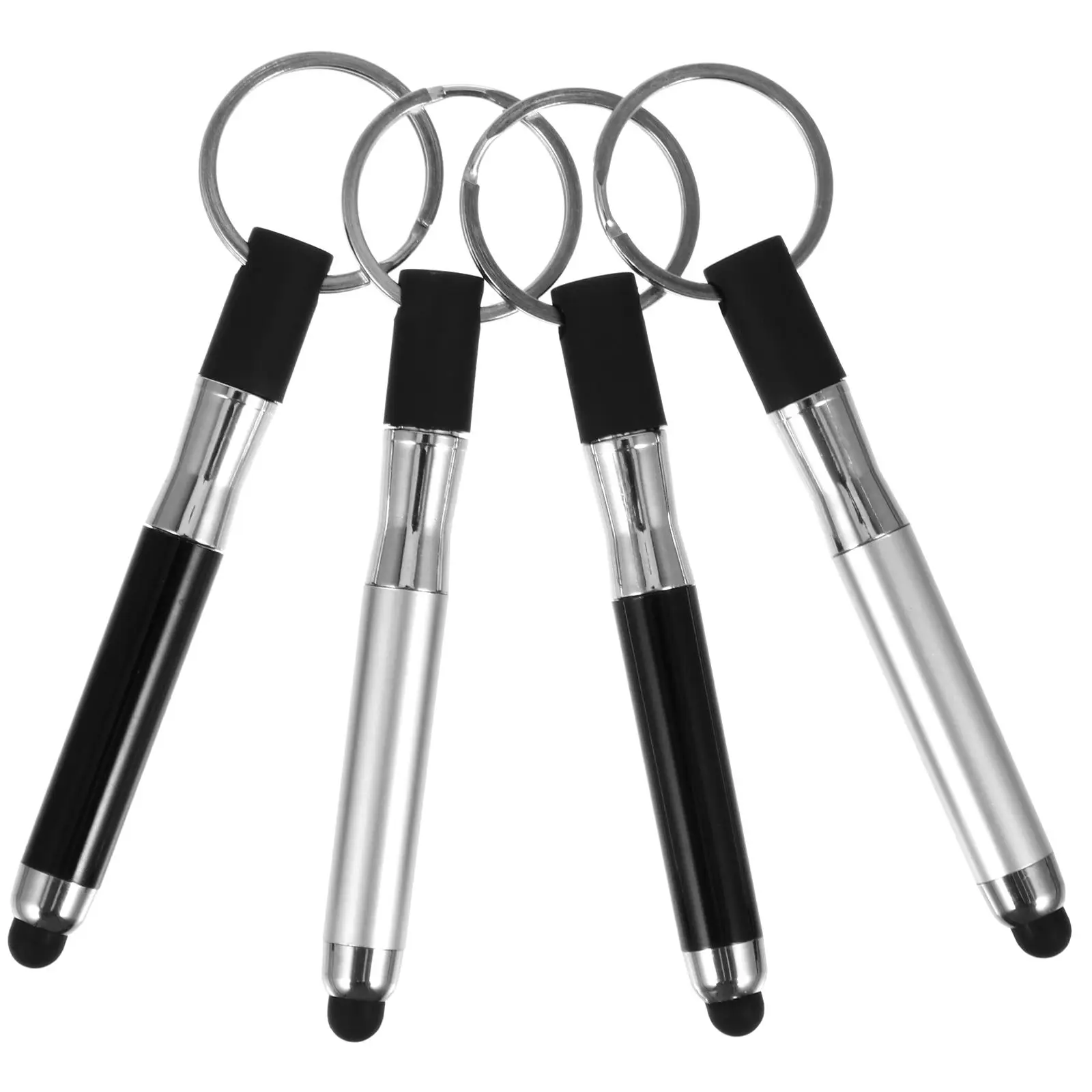 4 Pcs Touchscreen Stylus Pens Black Retractable Keychain Ballpoint Multifunction Durable Screen Ring Capacitive Stylus
4 Pcs Touchscreen Stylus Pens Black Retractable Keychain Ballpoint Multifunction Durable Screen Ring Capacitive Stylus