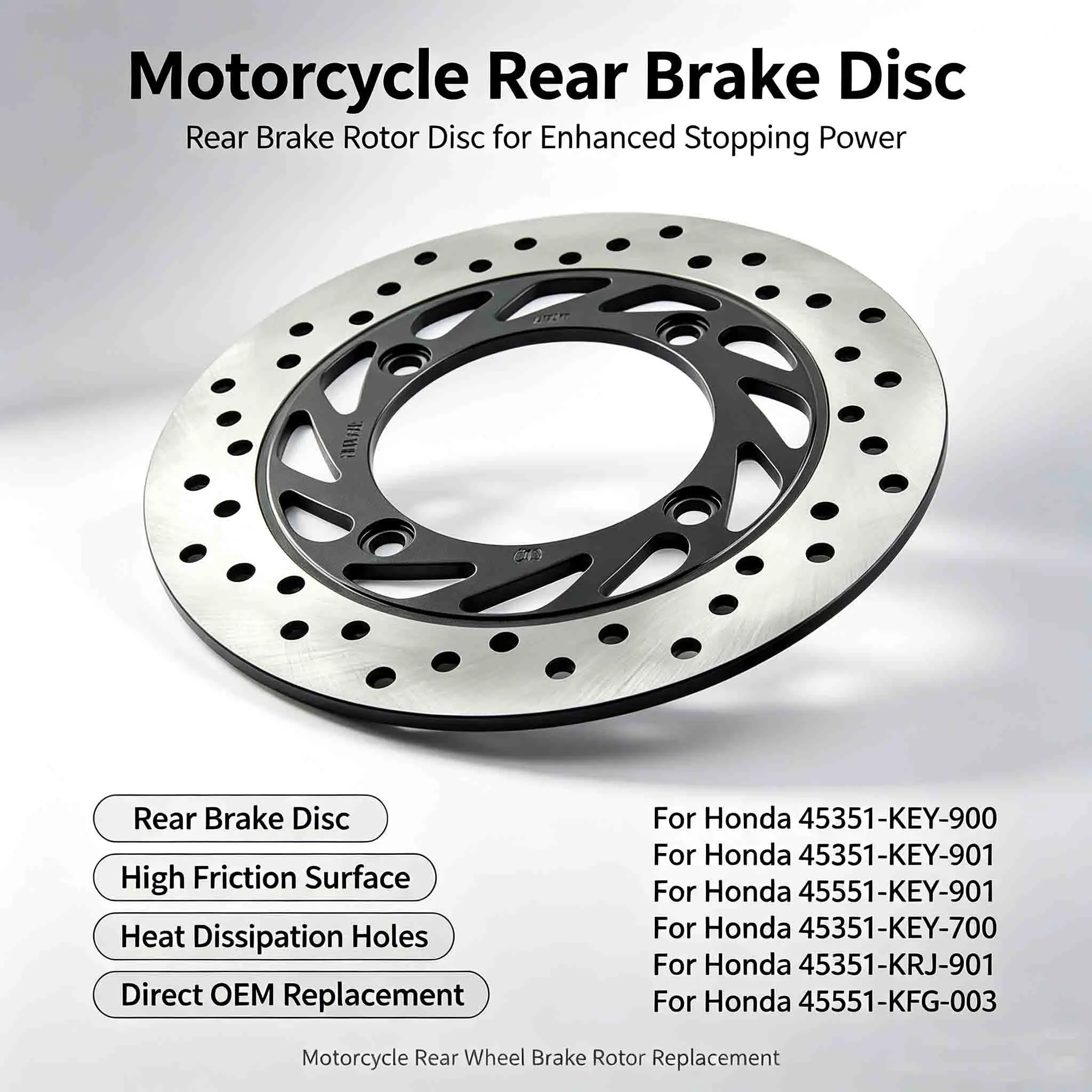 Motorcycle Rear Brake Disc For Honda CB500 Brake CB 500 NSS250 CB400SF CB400F CB750F CB900F CB919C 43251-KSV-J01 43351-KAF-000
Motorcycle Rear Brake Disc For Honda CB500 Brake CB 500 NSS250 CB400SF CB400F CB750F CB900F CB919C 43251-KSV-J01 43351-KAF-000