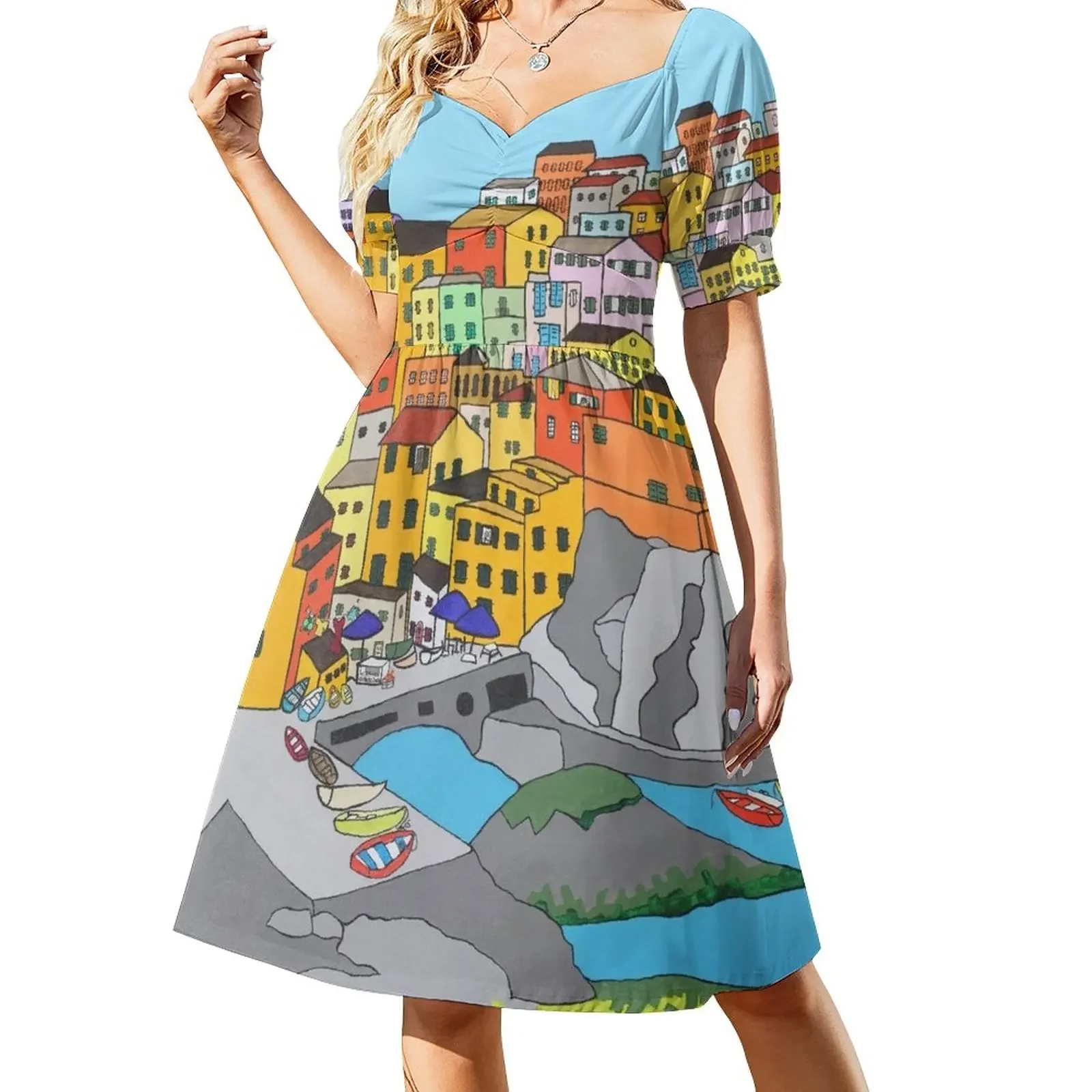 Cinque Terre Italy Town Italian Landscape Art Short-Sleeved Dress dresses for women women's summer jumpsuit
Cinque Terre Italy Town Italian Landscape Art Short-Sleeved Dress dresses for women women's summer jumpsuit
