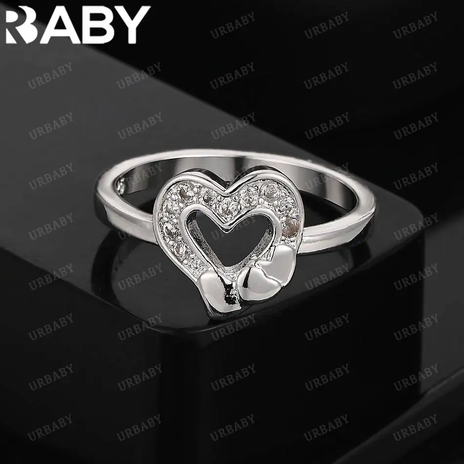 URBABY 925 Sterling Silver Zirconia Heart Fine Ring For Women Fashion Jewelry Charm Grace Wedding Engagement Accessories
URBABY 925 Sterling Silver Zirconia Heart Fine Ring For Women Fashion Jewelry Charm Grace Wedding Engagement Accessories