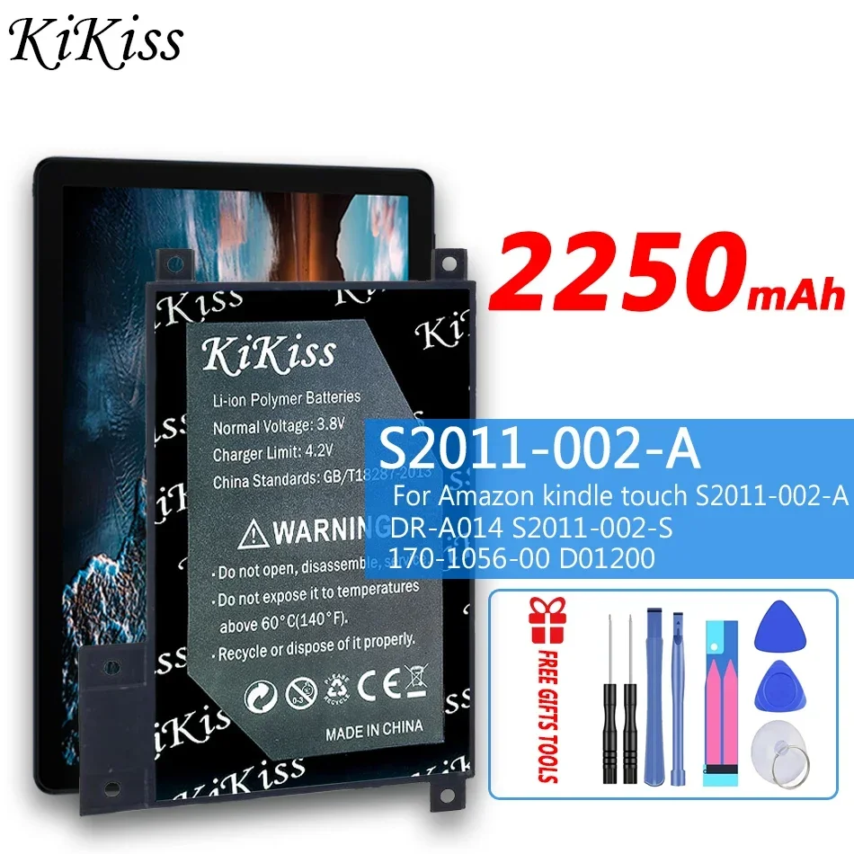 For Amazon Kindle Touch S2011-002-A DR-A014 170-1056-00 D01200 Tablet Battery 2250mAh Extended Usage Time
For Amazon Kindle Touch S2011-002-A DR-A014 170-1056-00 D01200 Tablet Battery 2250mAh Extended Usage Time