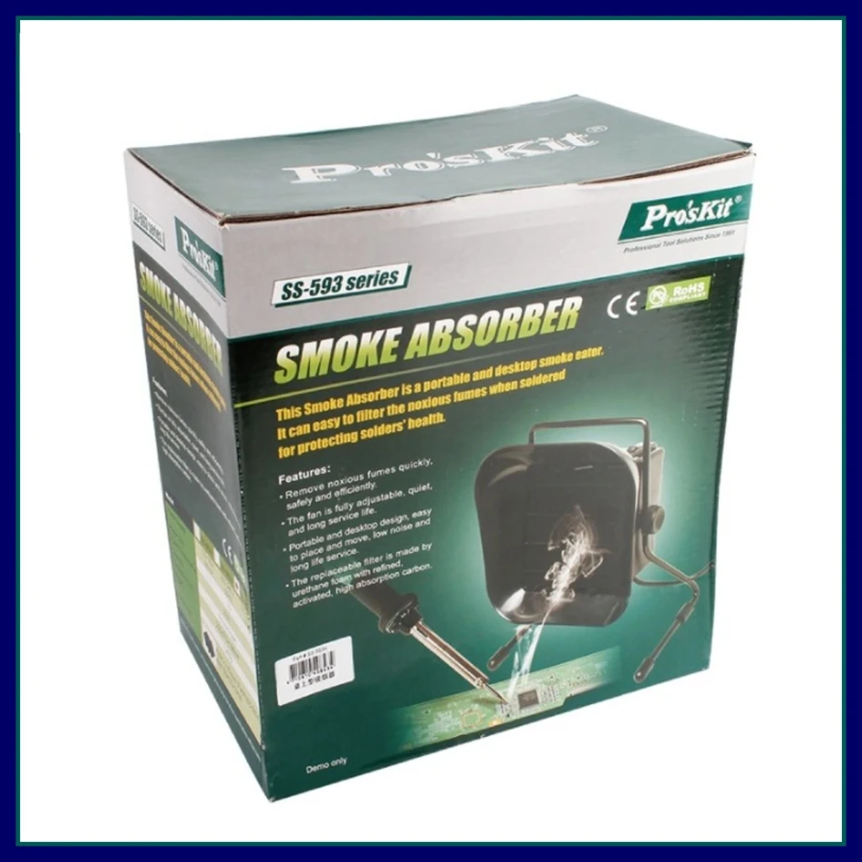 Pro'skit SS-593H 595H паяльник сварочный Дымопоглотитель дыма экстрактор воздуха NTY toolr дымовой вентилятор инструменты для
Pro'skit SS-593H 595H паяльник сварочный Дымопоглотитель дыма экстрактор воздуха NTY toolr дымовой вентилятор инструменты для