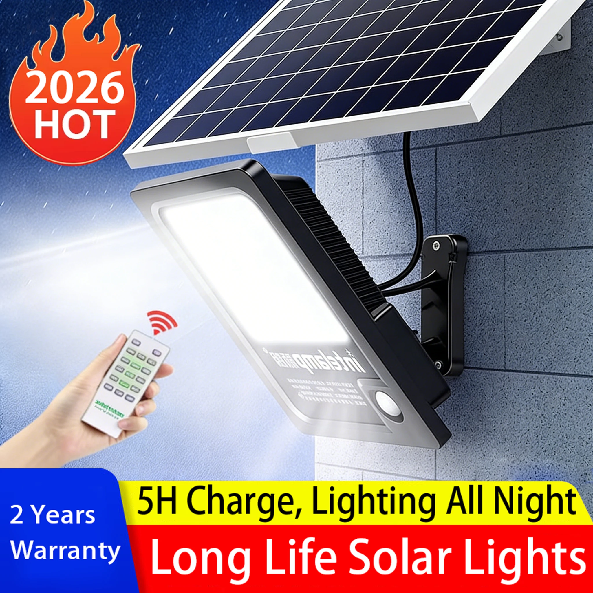 Солнечный уличный светильник 2026 170LED, IP65, 12000 мАч, 3000 лм, с датчиком движения, сверхъяркий, для сада и улицы
Солнечный уличный светильник 2026 170LED, IP65, 12000 мАч, 3000 лм, с датчиком движения, сверхъяркий, для сада и улицы