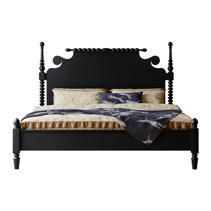 retro black Roman column solid wood bed American simple master bedroom double bed 1.8 meters medium and ancient
retro black Roman column solid wood bed American simple master bedroom double bed 1.8 meters medium and ancient