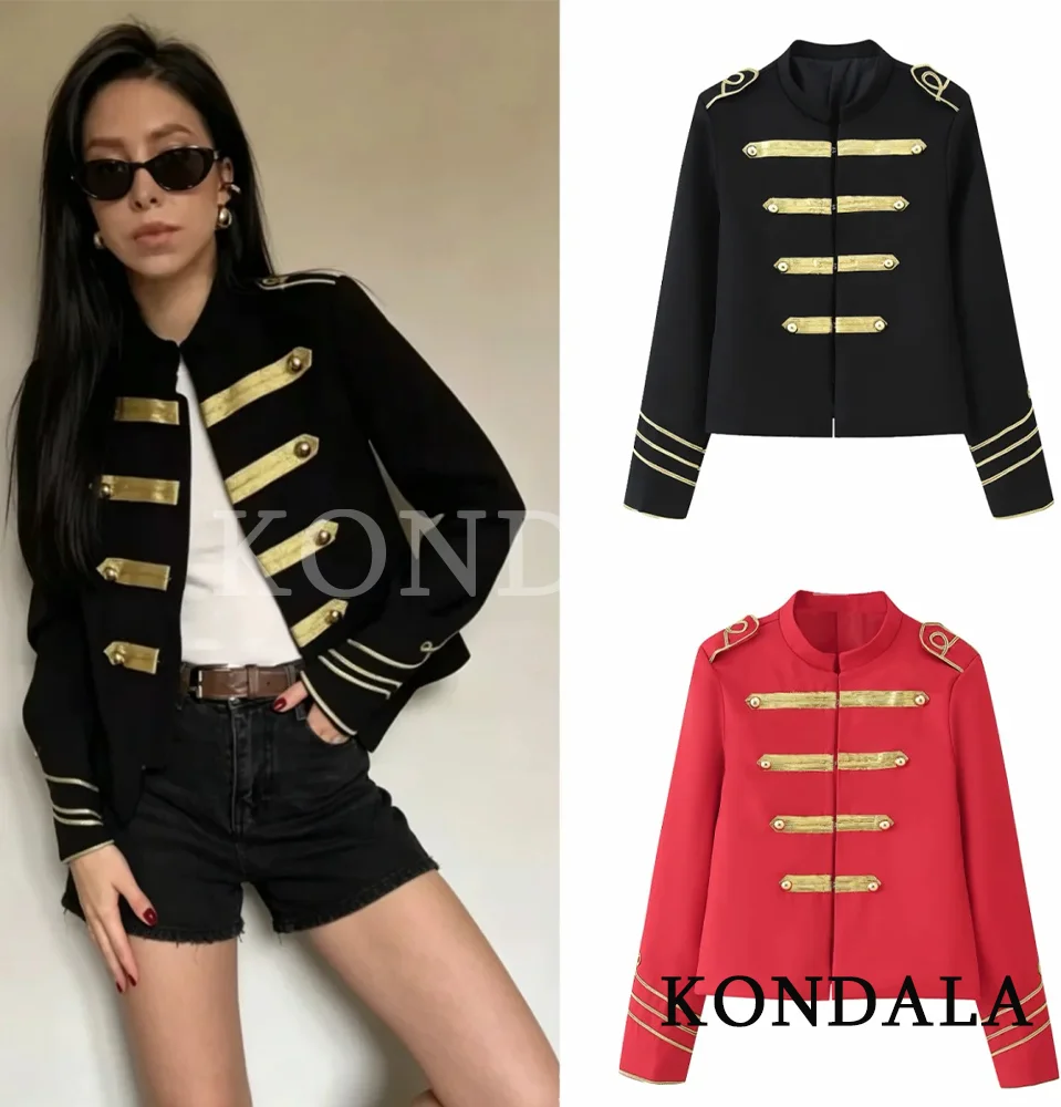KONDALA Women Trendy Napoleon Jacket Double Breasted Stand Collar Jacket New Fashion 2026 Spring Fall Holiday Commute Jacket
KONDALA Women Trendy Napoleon Jacket Double Breasted Stand Collar Jacket New Fashion 2026 Spring Fall Holiday Commute Jacket
