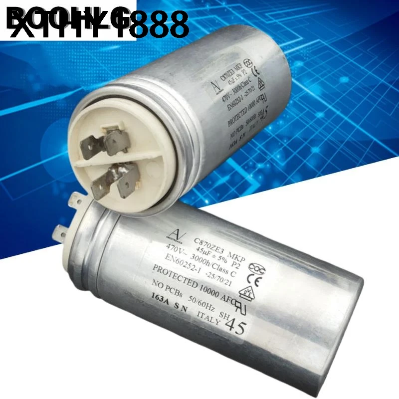 1PCS 45uF C870ZE3 MKP Motor Start Capacitor 470V
1PCS 45uF C870ZE3 MKP Motor Start Capacitor 470V