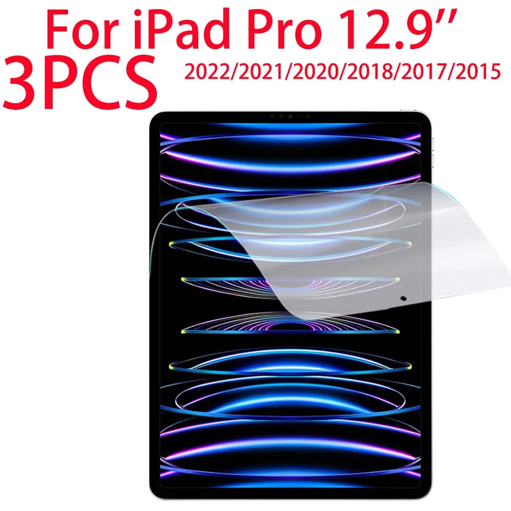 3 PCS PE Soft Film Screen Protector For Apple iPad Pro 12.9 inch 2022 2021 2020 2018 2017 2015 Tablet PET Soft Protective Film
3 PCS PE Soft Film Screen Protector For Apple iPad Pro 12.9 inch 2022 2021 2020 2018 2017 2015 Tablet PET Soft Protective Film