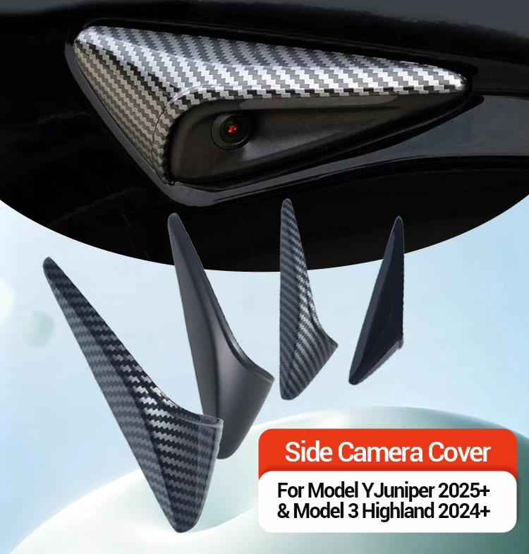 For Tesla Model Y Juniper 3 Highland 2026 Turn Signal Camera Trim Cover Side Leaf Board Protector ABS Carbon Fiber Pattern
For Tesla Model Y Juniper 3 Highland 2026 Turn Signal Camera Trim Cover Side Leaf Board Protector ABS Carbon Fiber Pattern