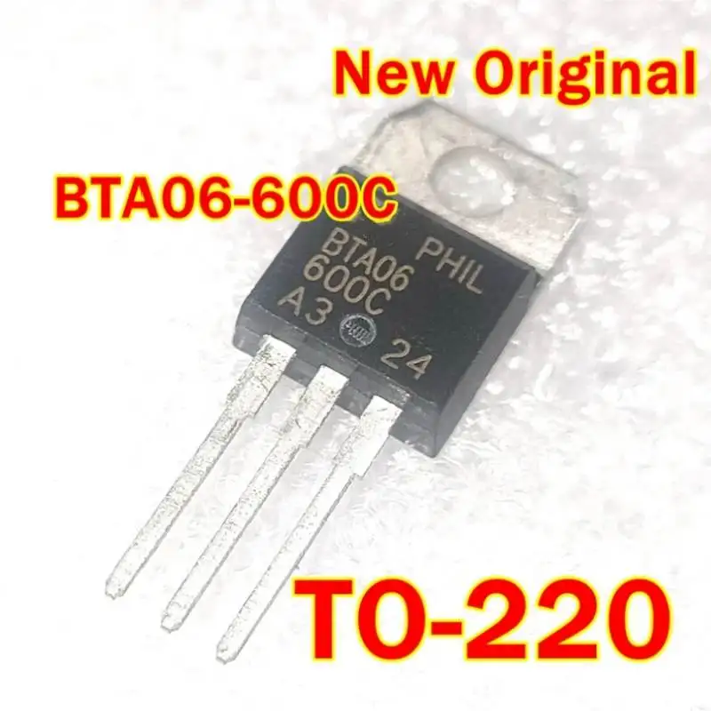 1pcs to 100pcs BTA06-600C New Original TO-220 600V, 6A, TRIAC
1pcs to 100pcs BTA06-600C New Original TO-220 600V, 6A, TRIAC