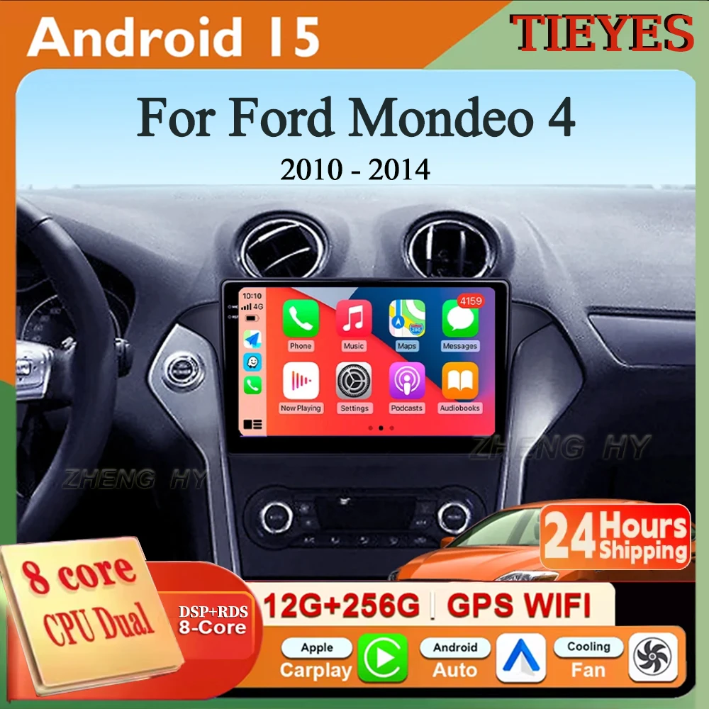 For Ford Mondeo 4 2010 - 2014 Android 15 Carplay Auto 2K Screen Car Radio Multimedia Player WIFI+4G Autoradio Stereo 2din Snapdr
For Ford Mondeo 4 2010 - 2014 Android 15 Carplay Auto 2K Screen Car Radio Multimedia Player WIFI+4G Autoradio Stereo 2din Snapdr