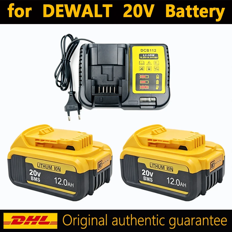 Li-Ion Battery Pack 20V 6Ah 8Ah 12Ah MAX for DE WALT DCB205 DCB206 DCB209 DCB182 DCB606 with Charger
Li-Ion Battery Pack 20V 6Ah 8Ah 12Ah MAX for DE WALT DCB205 DCB206 DCB209 DCB182 DCB606 with Charger