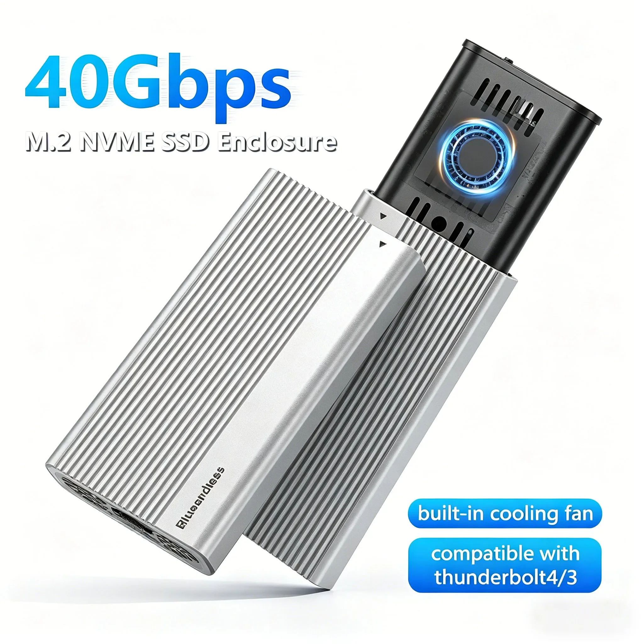Premium M.2 NVMe SSD Enclosure with Cooling Fan USB4 40Gbps PCIe 4.0 Solid State Drive Case Compatible with Thunderbolt 4/3
Premium M.2 NVMe SSD Enclosure with Cooling Fan USB4 40Gbps PCIe 4.0 Solid State Drive Case Compatible with Thunderbolt 4/3