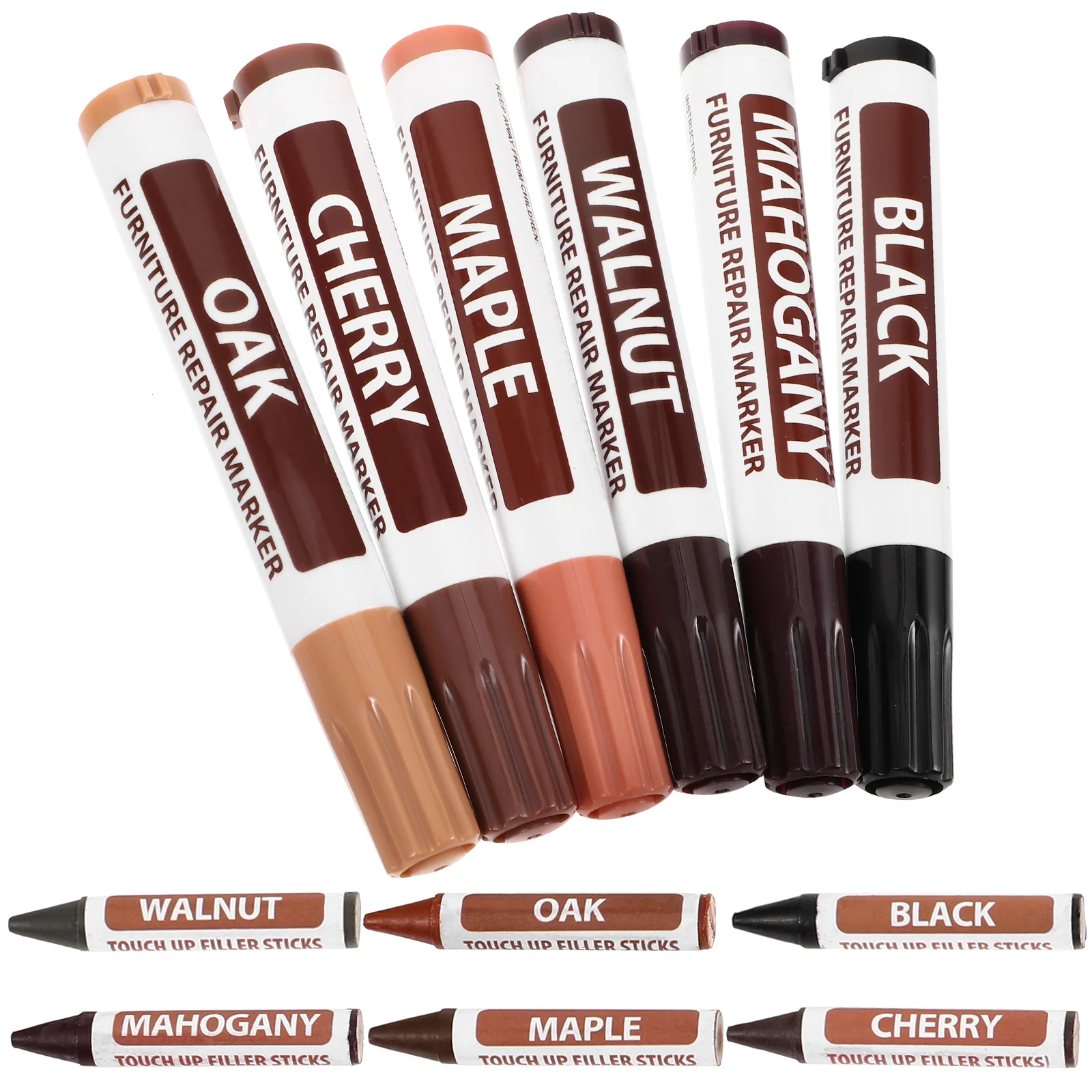 6 Pcs Furniture Touch Up Markers Wood Scratch Repair Kit Paint Pens Wax Crayons Suite Wood Polish Furniture Accessories Marker
6 Pcs Furniture Touch Up Markers Wood Scratch Repair Kit Paint Pens Wax Crayons Suite Wood Polish Furniture Accessories Marker