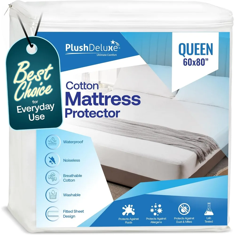 Водонепроницаемый наматрасник Queen Size из дышащего мягкого махрового хлопка с глубокими карманами
Водонепроницаемый наматрасник Queen Size из дышащего мягкого махрового хлопка с глубокими карманами
