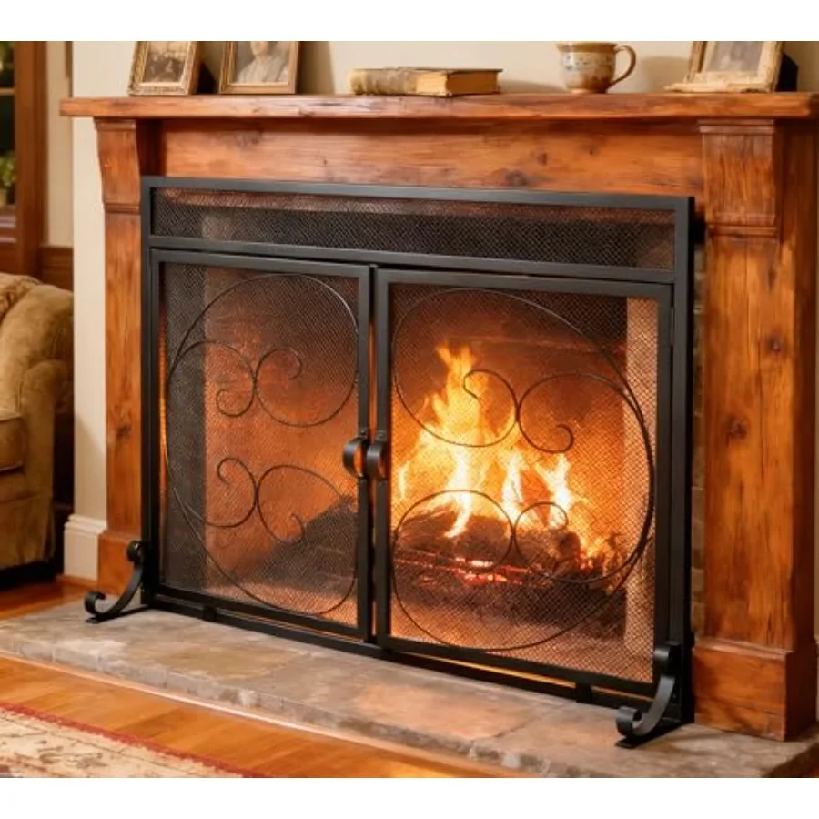 Fire Beauty Fireplace Screen with Magnetic DoorsLarge Metal Fireplace Screen for Home Spark Guard Decorative Metal Furnace Fire
Fire Beauty Fireplace Screen with Magnetic DoorsLarge Metal Fireplace Screen for Home Spark Guard Decorative Metal Furnace Fire
