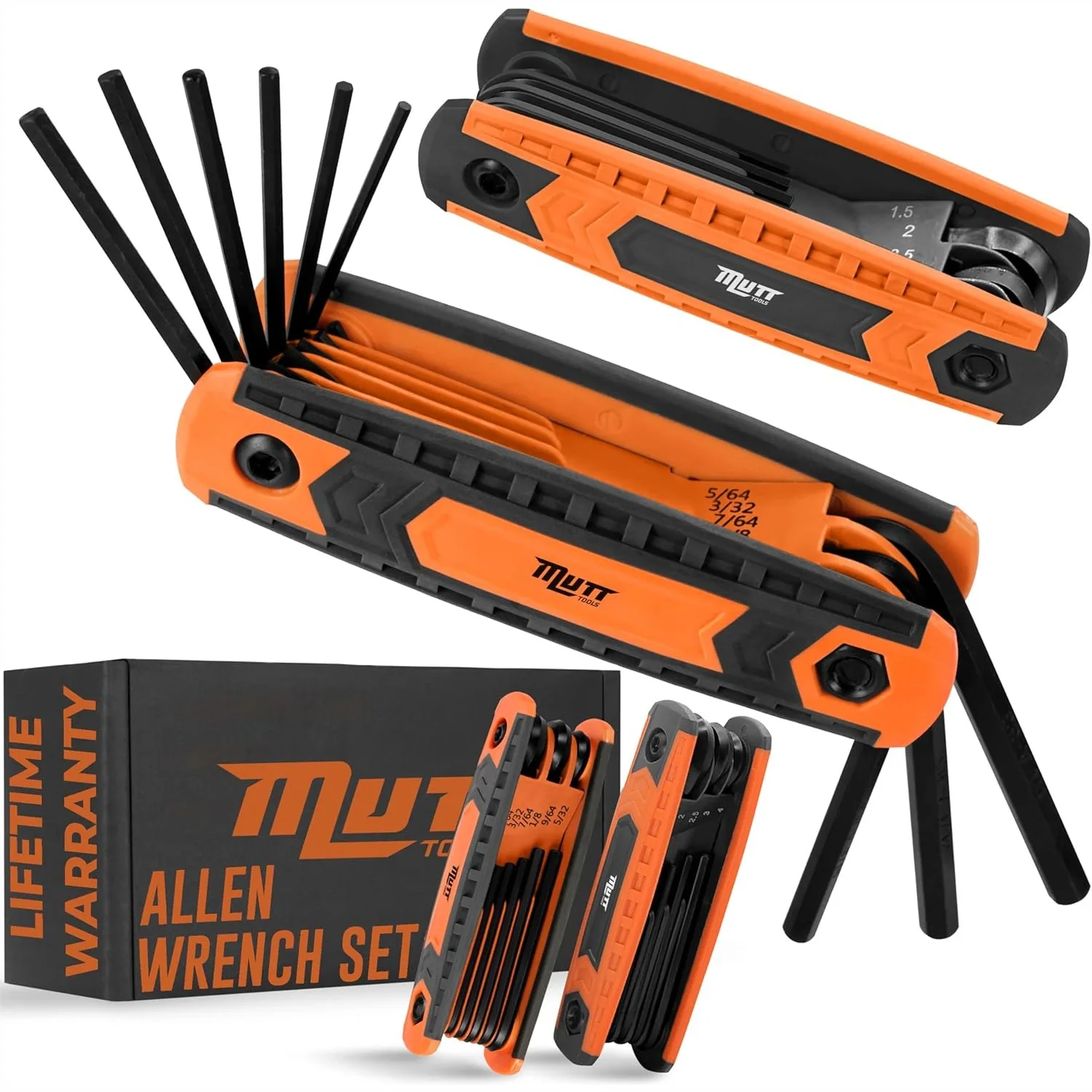 17pc Folding Allen Key Set with Color-Coding - SAE & Metric Hex Wrench for Bikes, DIY, Archery
17pc Folding Allen Key Set with Color-Coding - SAE & Metric Hex Wrench for Bikes, DIY, Archery