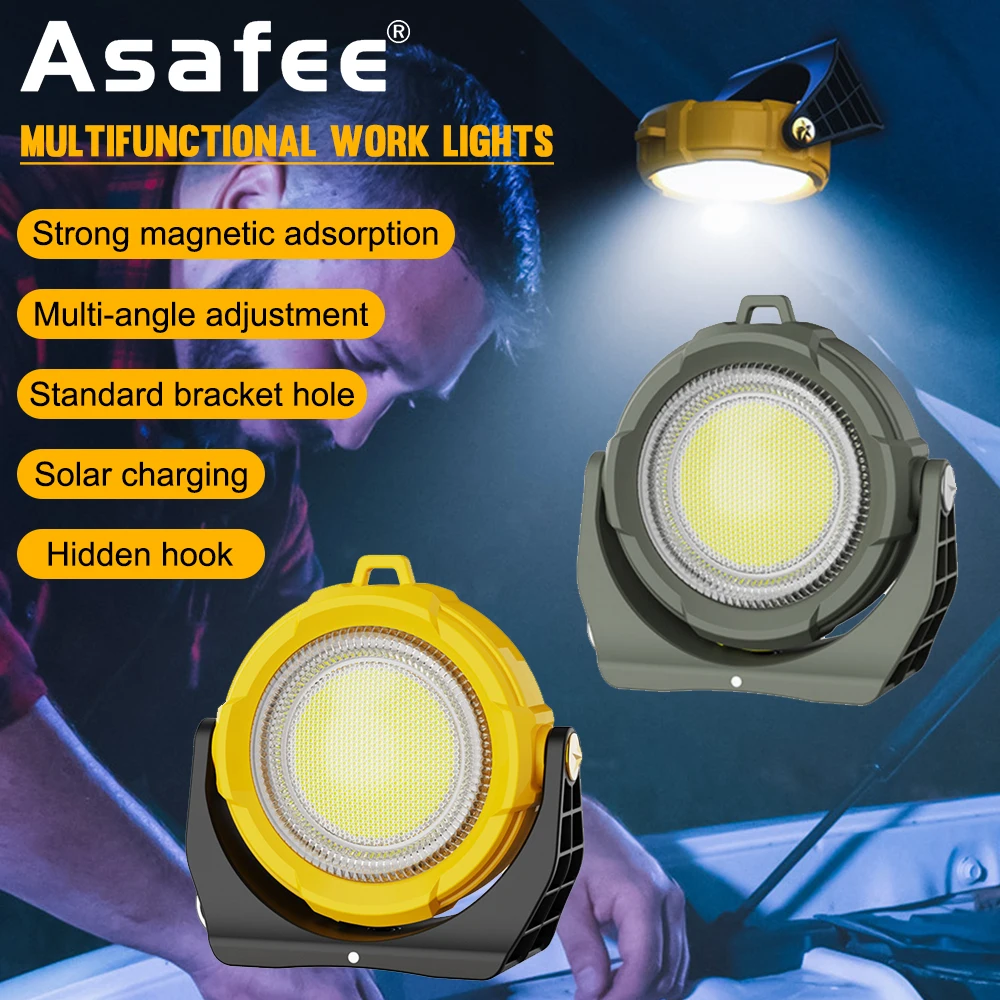 Asafee MX-6619 Work Light Solar Panels Flashlight 10 Colorful Light Strong Magnet Outdoor Camping Emergency Lantern
Asafee MX-6619 Work Light Solar Panels Flashlight 10 Colorful Light Strong Magnet Outdoor Camping Emergency Lantern