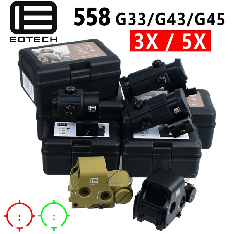 2026 New EOTECH 558 Red Dot Holographic Sight Airsoft Hunting w/ G33/G43/G45 3X 5X Magnifier Fit 20mm Rail Mounts & QD Lever
2026 New EOTECH 558 Red Dot Holographic Sight Airsoft Hunting w/ G33/G43/G45 3X 5X Magnifier Fit 20mm Rail Mounts & QD Lever