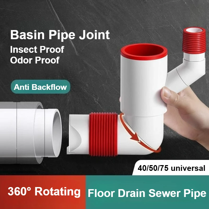 Anti-odor Floor Drain Pipe 360° Rotation Sewer Pipe Wall Drainage Insect Proof Anti Backflow Washing Machine Basin Pipe Joint
Anti-odor Floor Drain Pipe 360° Rotation Sewer Pipe Wall Drainage Insect Proof Anti Backflow Washing Machine Basin Pipe Joint