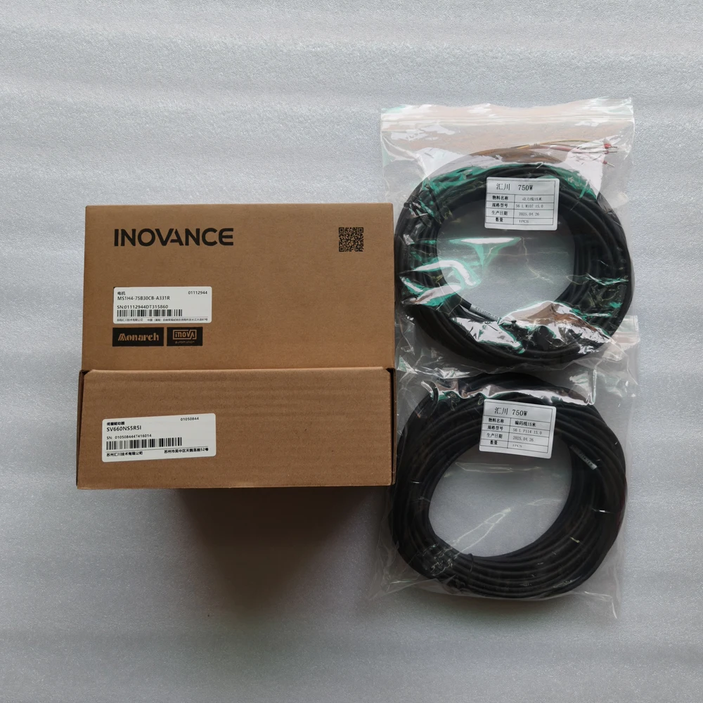 Inovance 750W Servo Motor And Driver SV660NS5R5I+MS1H4-75B30CB-A331R Ethercat Communication With Power Cable And Encoder Cable
Inovance 750W Servo Motor And Driver SV660NS5R5I+MS1H4-75B30CB-A331R Ethercat Communication With Power Cable And Encoder Cable