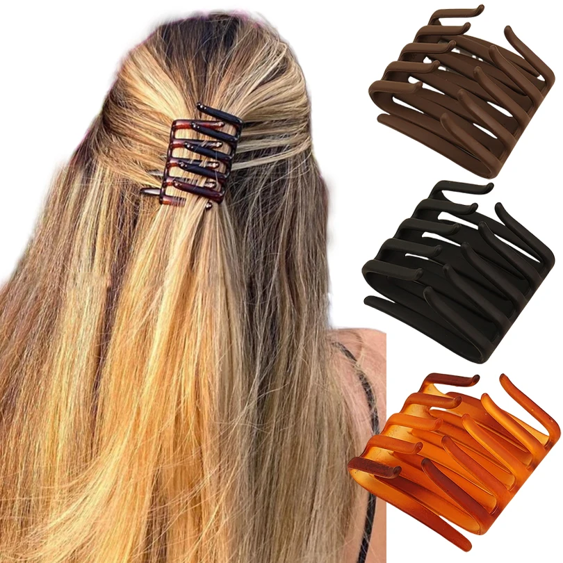 Заколка-гребень для волос двусторонняя, для создания прически «пони-тейл» и пучка, аксессуар для легкой укладки густых и вьющихся волос, заколка-краб
Заколка-гребень для волос двусторонняя, для создания прически «пони-тейл» и пучка, аксессуар для легкой укладки густых и вьющихся волос, заколка-краб