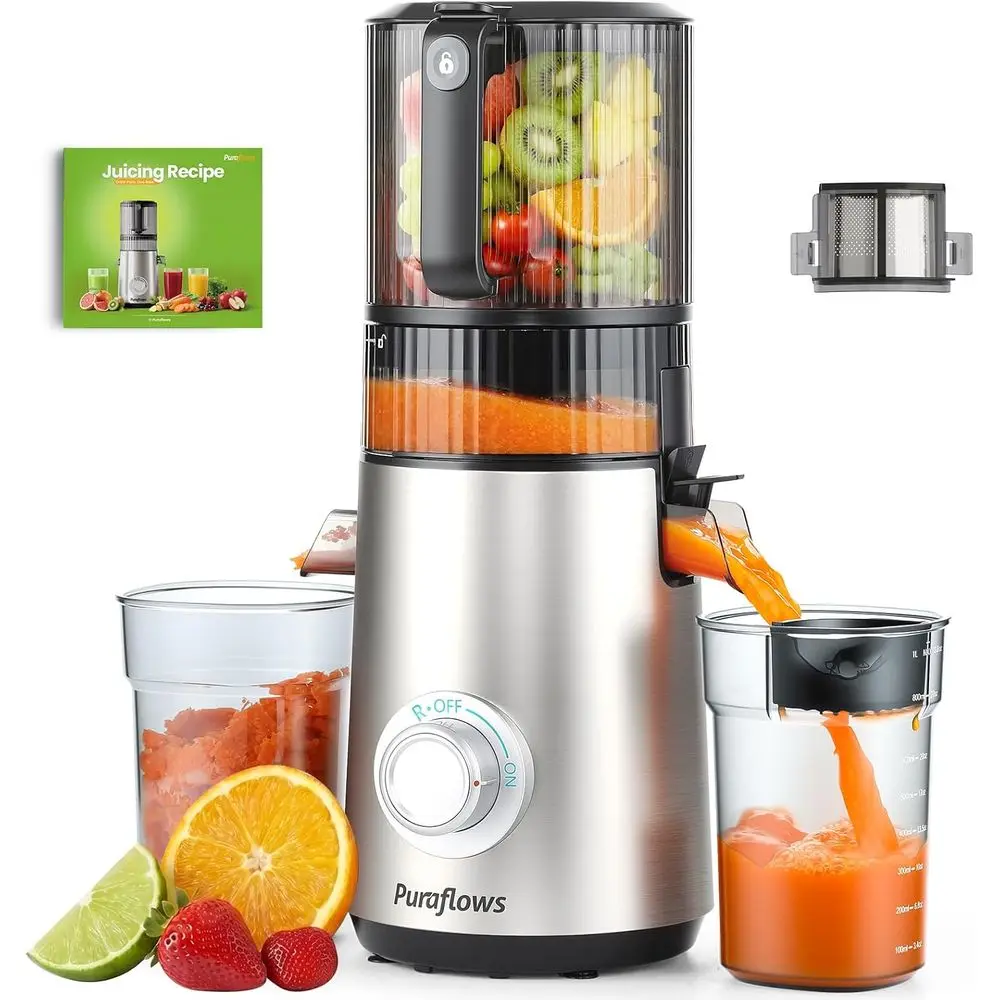 Auist Cold PrJuicer hine with 6’’ Large eed Chute, 600W Slow Masticating Juicers or Vegetable & ruit, Easy to Clean, Electric, S
Auist Cold PrJuicer hine with 6’’ Large eed Chute, 600W Slow Masticating Juicers or Vegetable & ruit, Easy to Clean, Electric, S