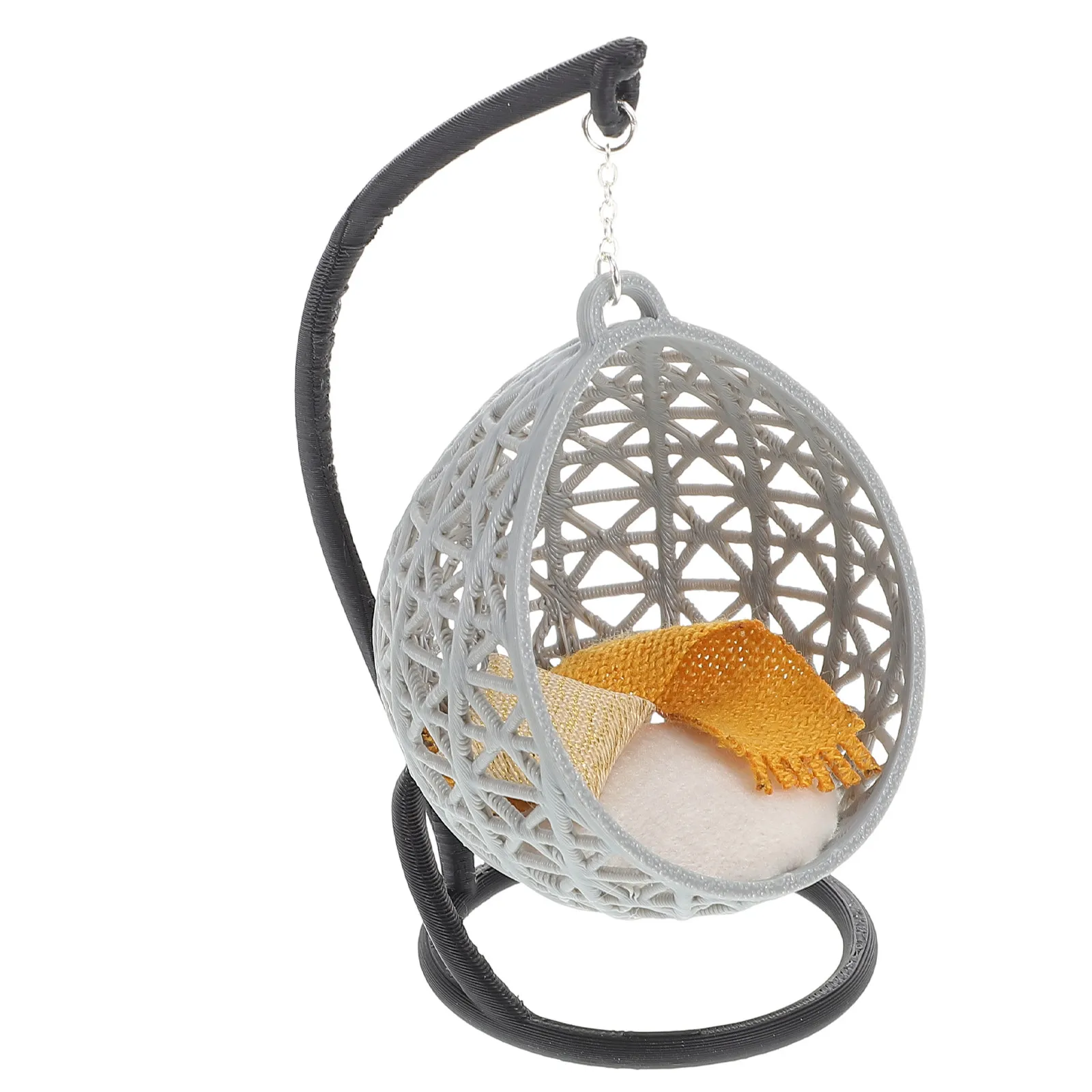 Mini Hanging Basket Ornament Creative DIY Swing Chair for Miniature House Decor Small House Layout Prop Miniature Craft
Mini Hanging Basket Ornament Creative DIY Swing Chair for Miniature House Decor Small House Layout Prop Miniature Craft