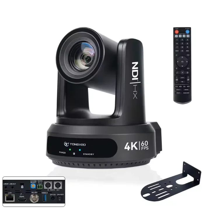 TONGVEO 4K NDI PTZ Camera with AI Auto-Tracking 20X Optical Zoom Video Conference Camera for Live Streaming on Media Platforms
TONGVEO 4K NDI PTZ Camera with AI Auto-Tracking 20X Optical Zoom Video Conference Camera for Live Streaming on Media Platforms