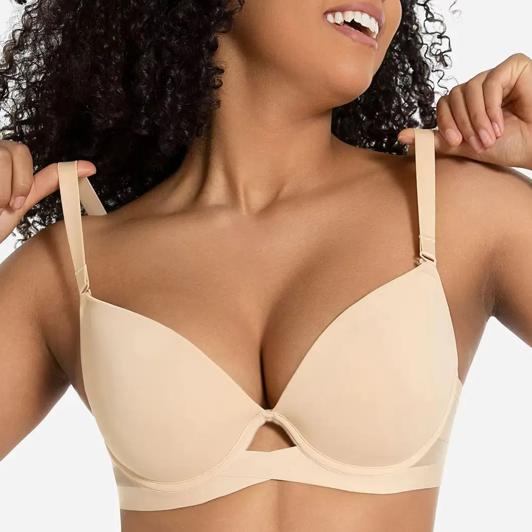 New Sexy Women Bra Push Up Ultra Thin Padded Cups Underwire Transparent Mesh Straps Adjustable Plunge Deep V BRAS
New Sexy Women Bra Push Up Ultra Thin Padded Cups Underwire Transparent Mesh Straps Adjustable Plunge Deep V BRAS