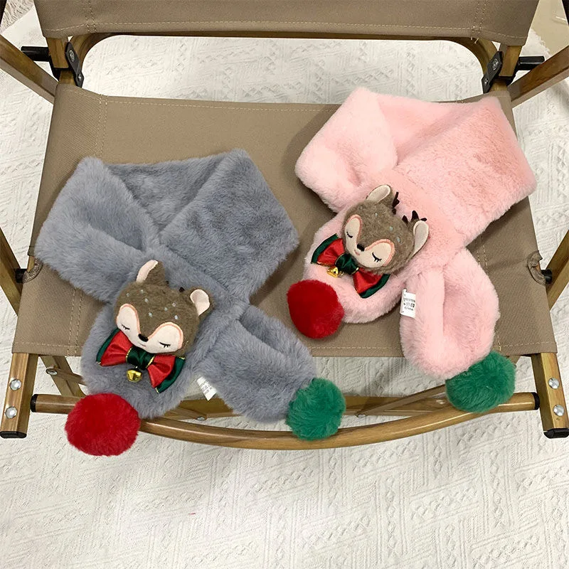 Children's scarf plush autumn and winter baby soft cold warm neck cover Korean version of the cute Christmas deer cross models
Children's scarf plush autumn and winter baby soft cold warm neck cover Korean version of the cute Christmas deer cross models