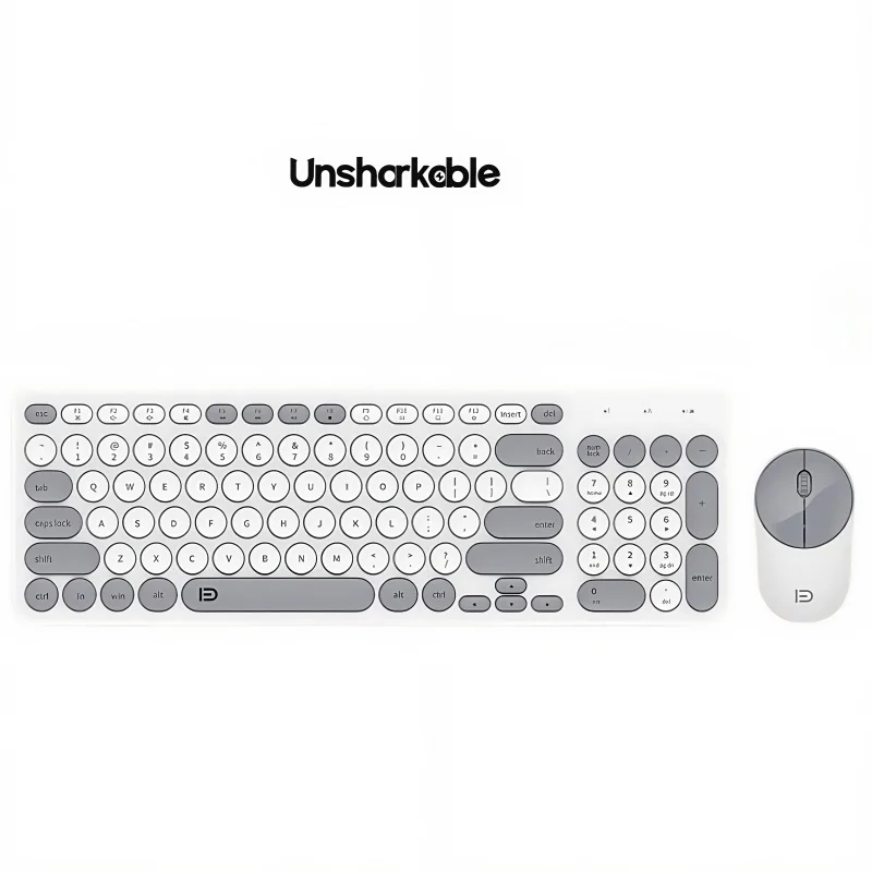 UNSHARKABLE ik6631 Girls' fans Wireless Keyboard Mouse Round Keycaps Multi-Device Slim White Grey for Laptop PC Office Home
UNSHARKABLE ik6631 Girls' fans Wireless Keyboard Mouse Round Keycaps Multi-Device Slim White Grey for Laptop PC Office Home
