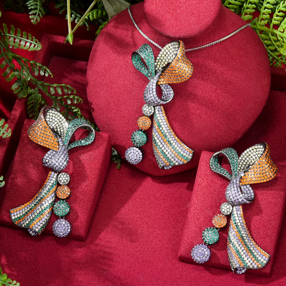 Missvikki 2023 Luxury Dubai Big Bowknot Necklace Earrings for Women Bridal Wedding Party Anniversary Gift Jewelry High Quality
Missvikki 2023 Luxury Dubai Big Bowknot Necklace Earrings for Women Bridal Wedding Party Anniversary Gift Jewelry High Quality