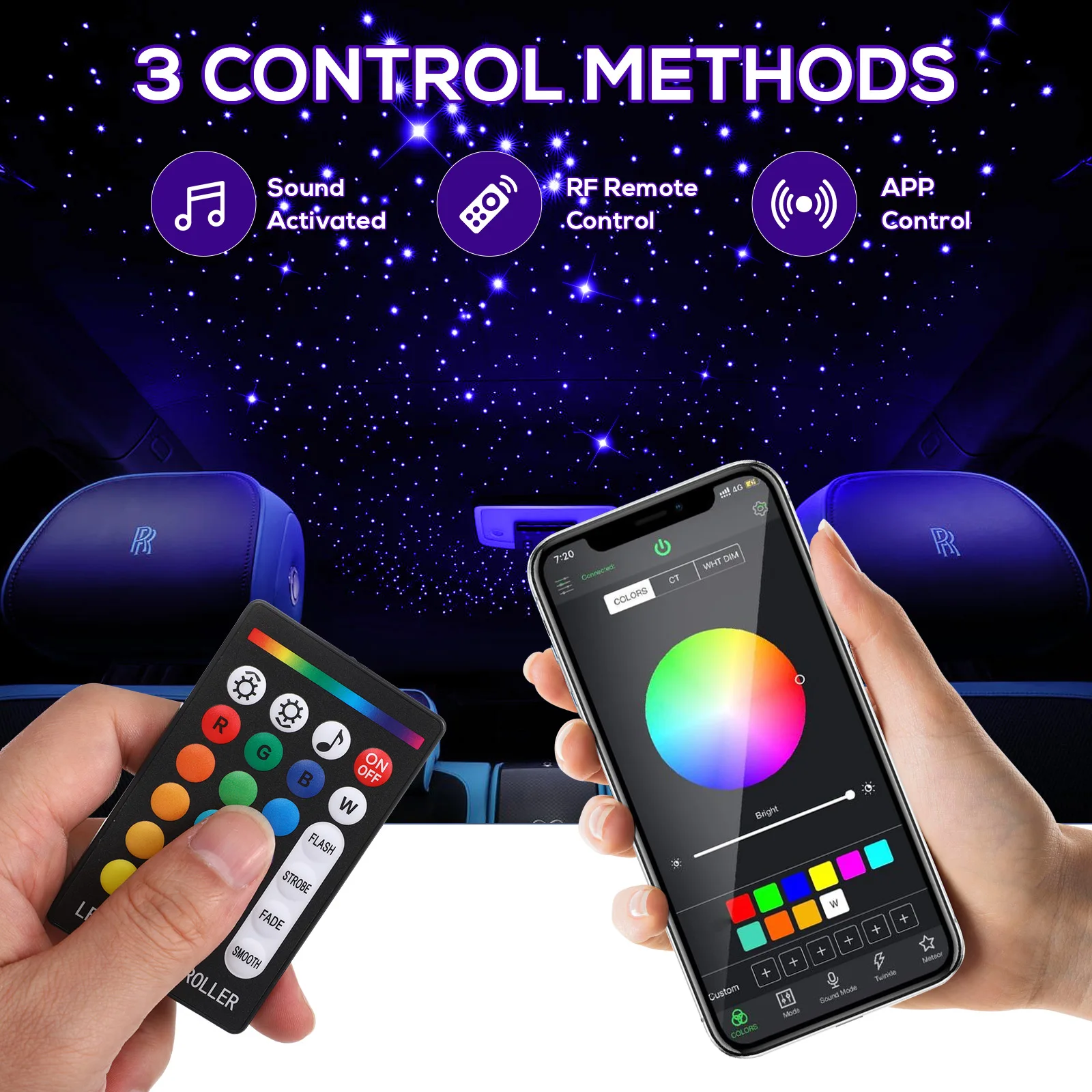 1 set 1 Set Star Headliner Kit Rgb Multicolor Car Roof Lights Interior Ambient Lighting Easy Install Long Lifespan Auto Interior
1 set 1 Set Star Headliner Kit Rgb Multicolor Car Roof Lights Interior Ambient Lighting Easy Install Long Lifespan Auto Interior